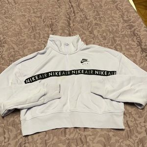 Nike purple cropped sweatshirt